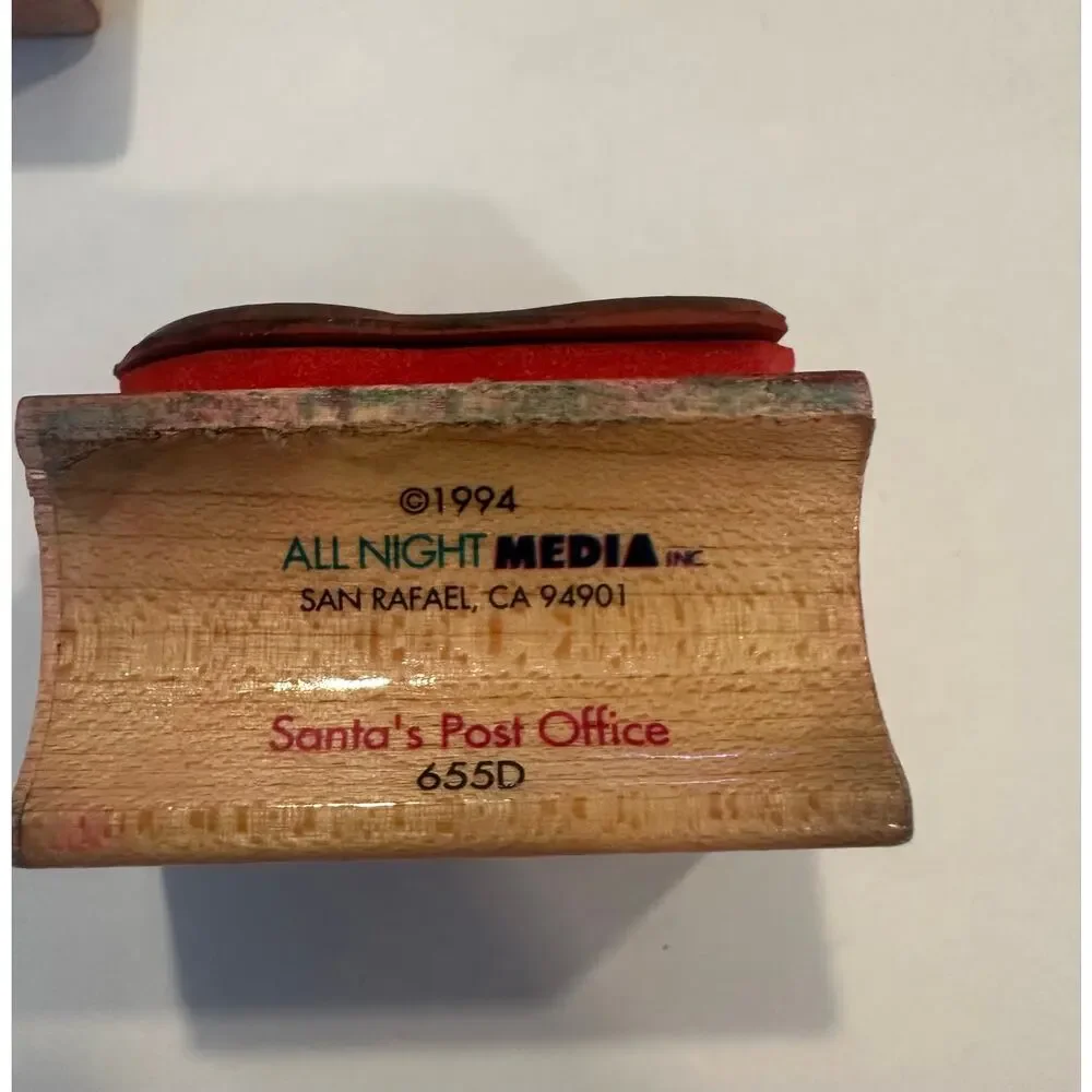 Vintage Christmas Rubber Stamps Lot of 3 Rubber Stampede All Night Media Wood